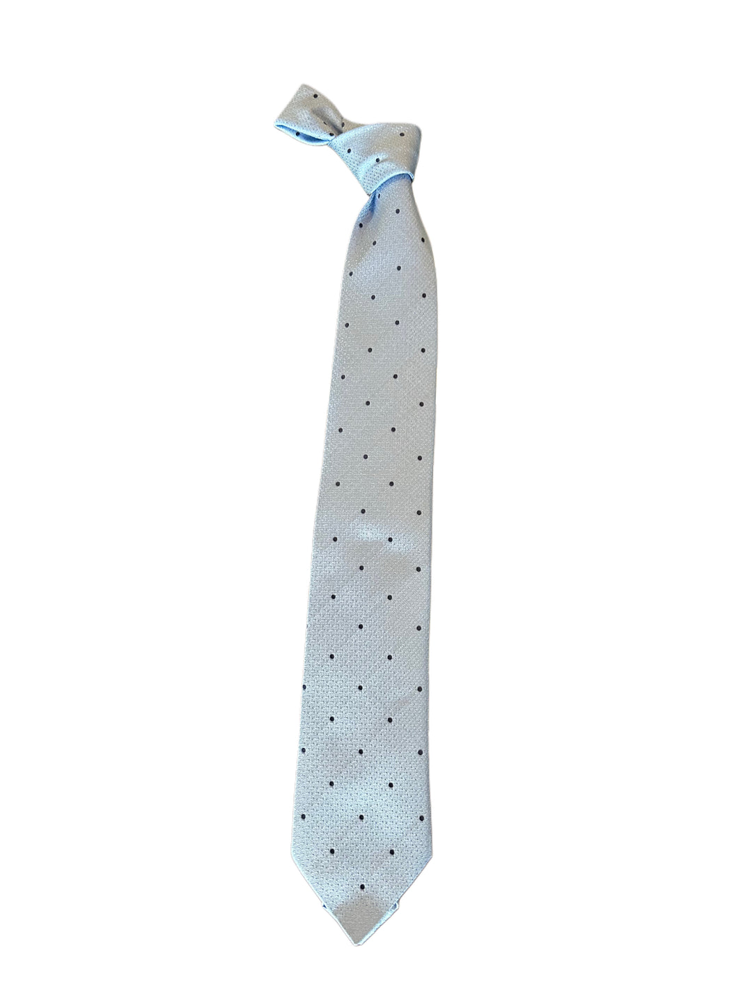 Seaward and Stearn Blue Pin Dot With Navy Polka Dots Tie