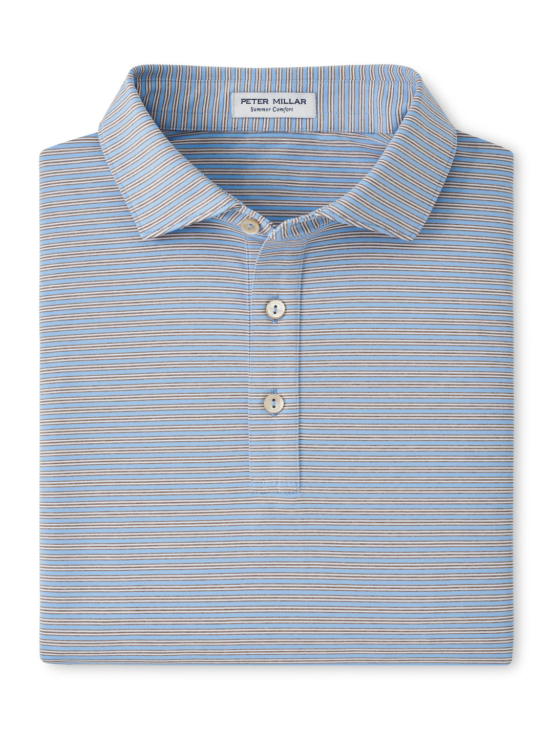 Peter Millar Culver Performance Jersey Polo: Cottage Blue