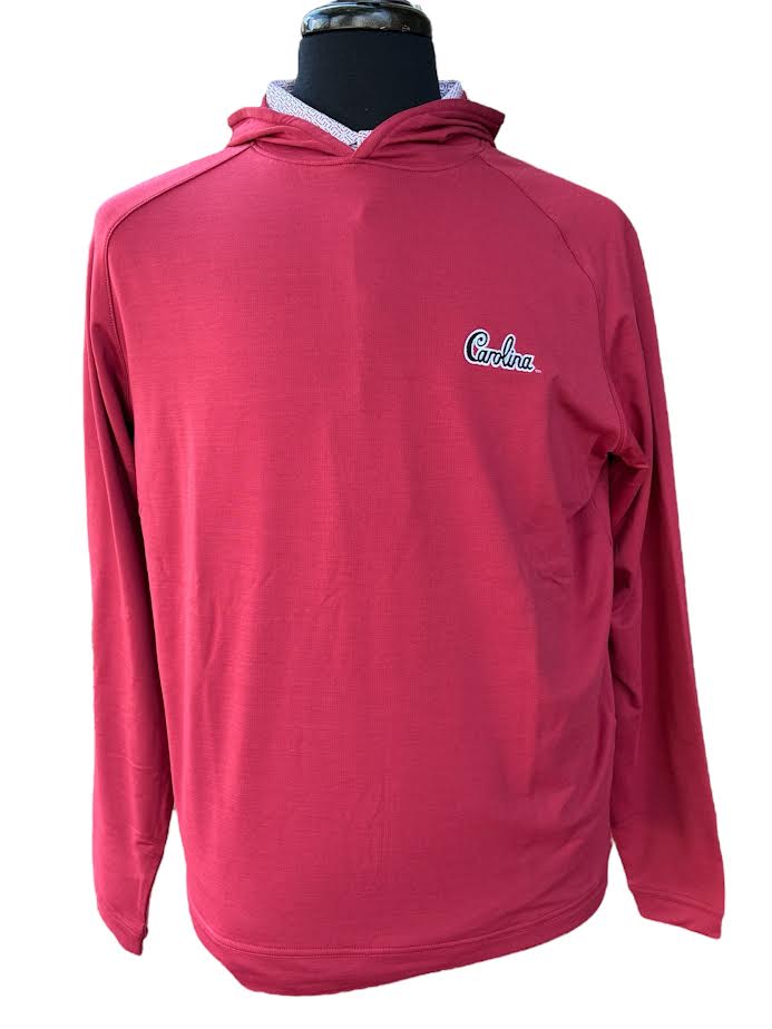 Peter Millar University of South Carolina "Carolina Script" Pine Performance Hoodie: Garnet