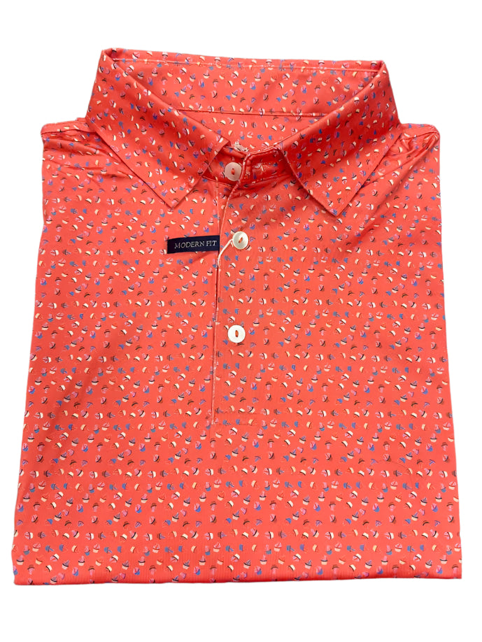 Danini Cupcake Performance Golf Polo: Orange