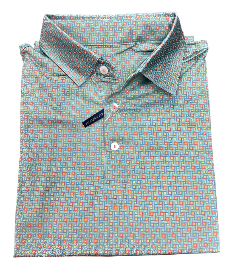 Danini Burst Performance Golf Polo: Green