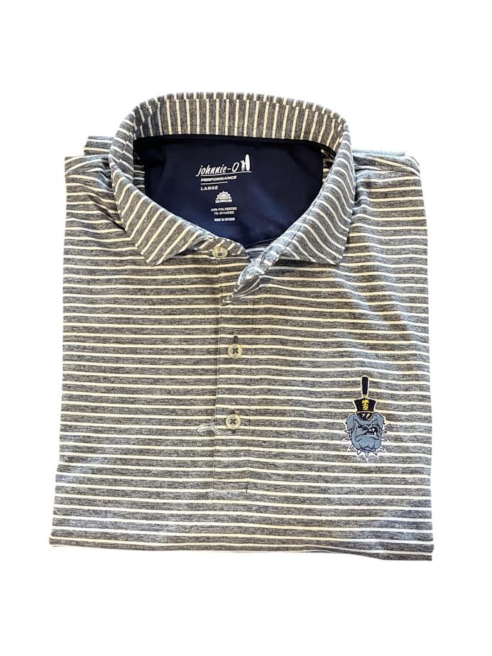 Johnnie-O The Citadel Lyndonn Striped Performance Polo: Heather Twilight
