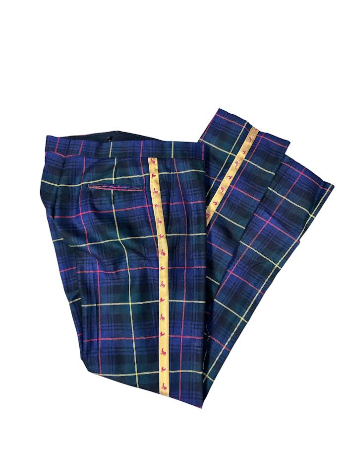 Craig Reagin Wool Tuxedo Pant: Tartan