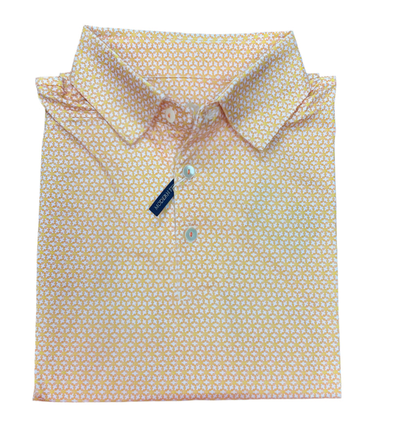 Danini Mosaic Performance Golf Polo: Mango