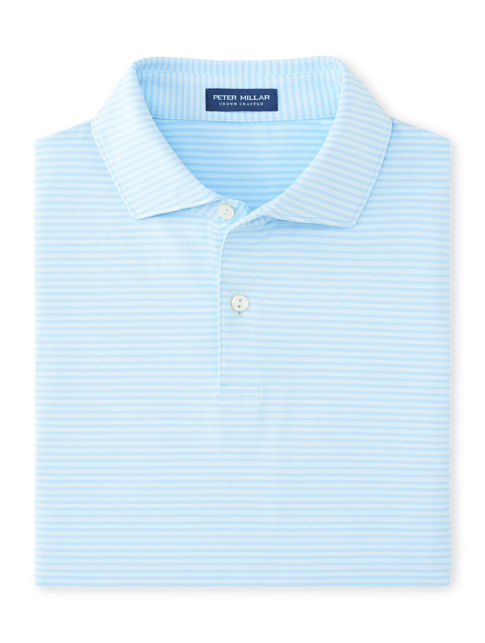 Peter Millar Crown Crafted Ambrose Performance Jersey Polo: Blue Frost