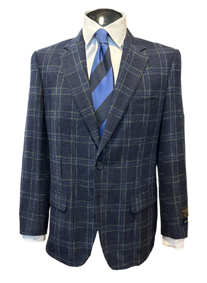 Baroni Barberis Navy/Olive Soft Sport Coat