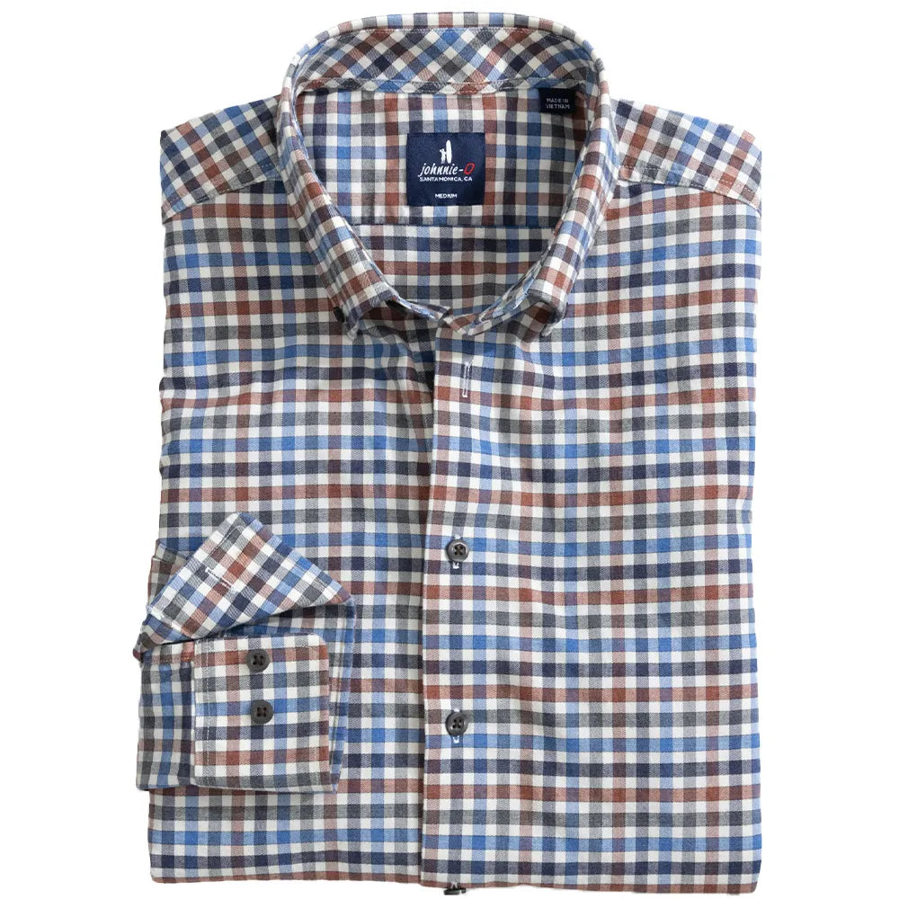 Johnnie-O Krause Long Sleeve Flannel Shirt: Harvest