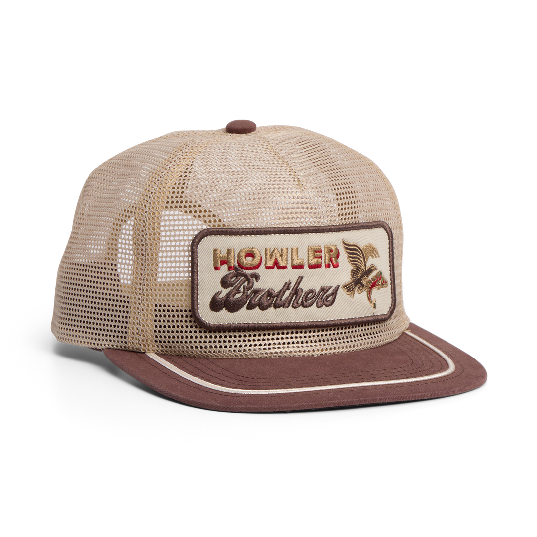 Howler Bros Unstructured Snapback Hat - Feedstore: Osprey Prey: Khaki/Brown