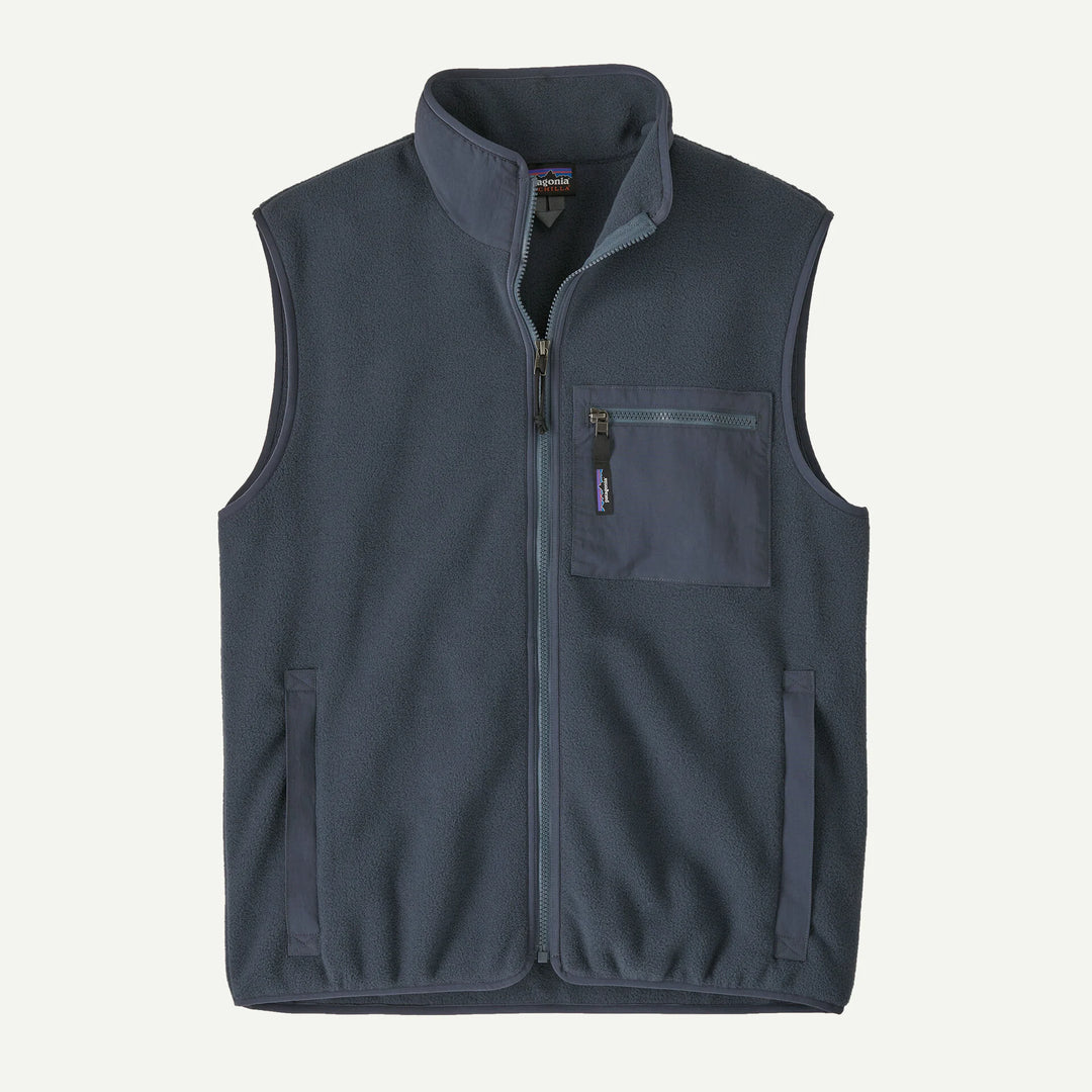 Patagonia Men's Synchilla® Fleece Vest: Smolder Blue w/ Smolder Blue