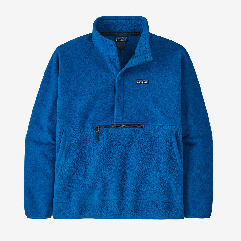 Patagonia Men's Retro Pile Half-Snap Fleece Pullover: Endless Blue