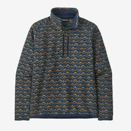 Patagonia Men's Better Sweater® 1/4-Zip Fleece: Mountain Peak: New Navy