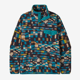 Patagonia Men's Lightweight Synchilla® Snap-T® Fleece Pullover: Fitz Roy Patchwork: Belay Blue