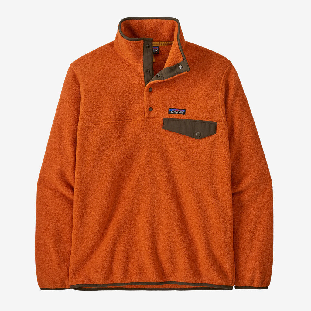 Patagonia Men's Lightweight Synchilla® Snap-T® Fleece Pullover: Redtail Rust