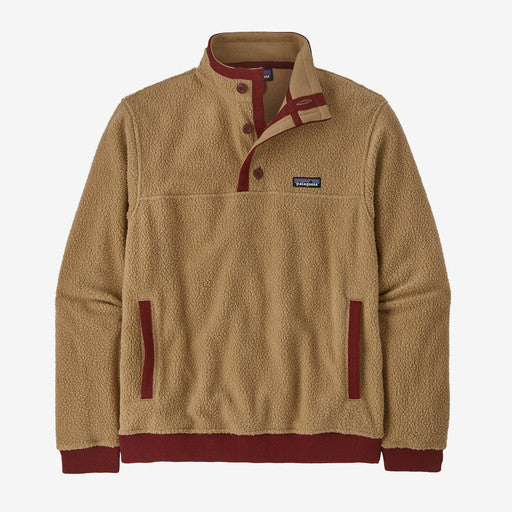 Patagonia Men's Shearling Button Fleece Pullover: Grayling Brown