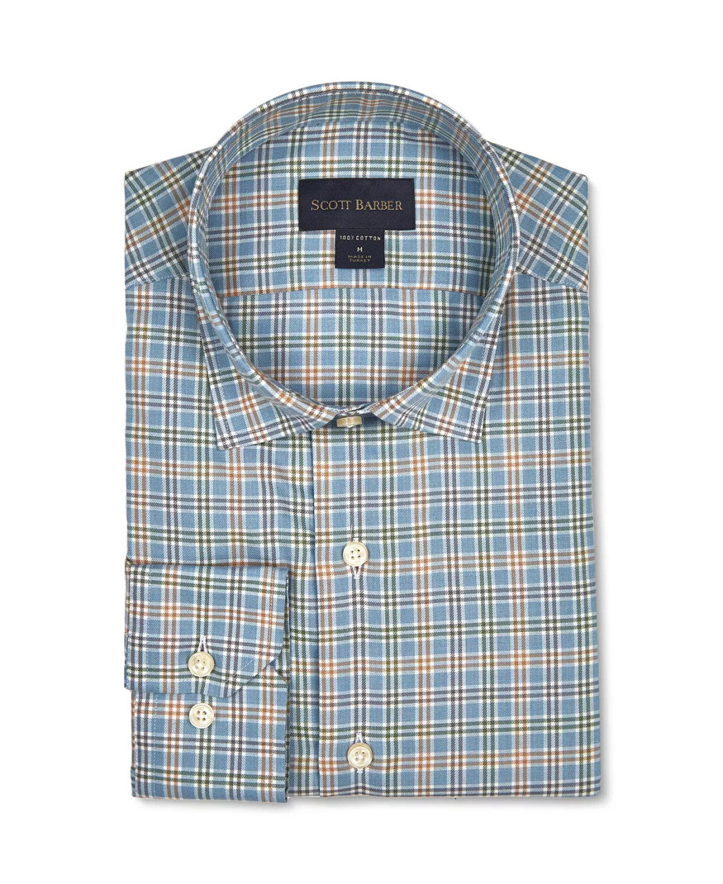 Scott Barber Melange Twill Plaid: Blue