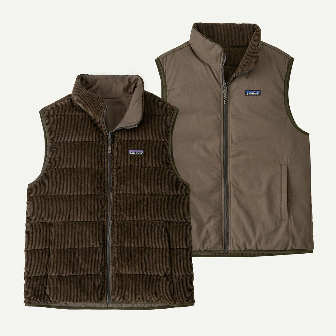 Patagonia Reversible Cotton Down Vest: Marlow Brown