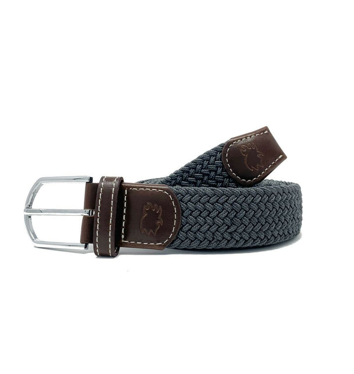 Roostas The Scottsdale Woven Elastic Stretch Belt: Grey