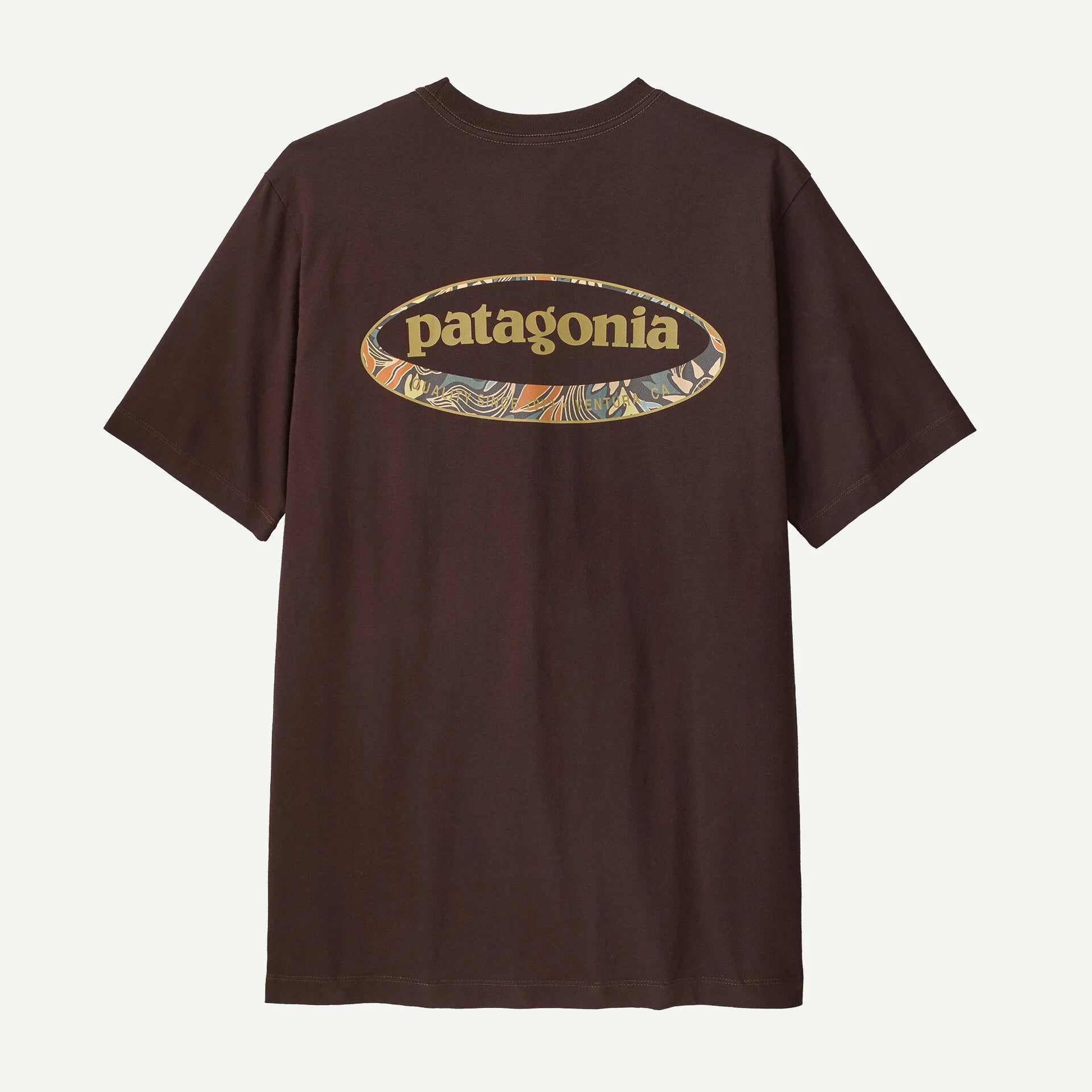 Patagonia Men's '95 Oval Logo T-shirt - Den Brown: Heliotropic