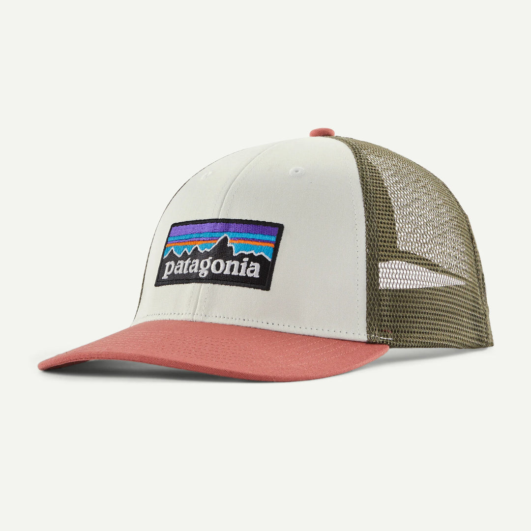 Patagonia P-6 Logo LoPro Trucker Hat: Birch White