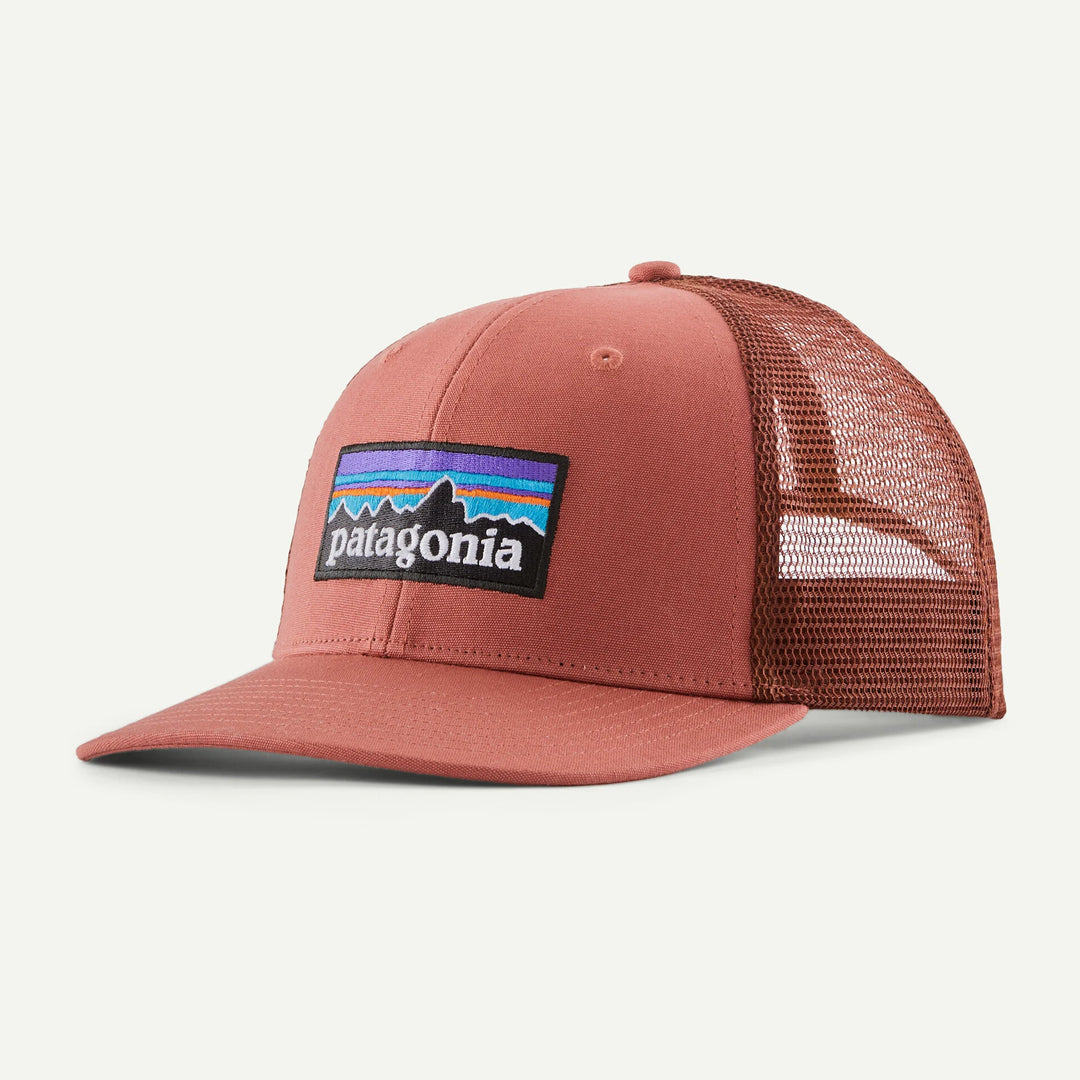 Patagonia P-6 Logo Trucker Hat: Potters Red