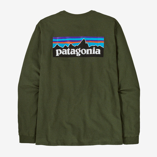Patagonia Men's Long-Sleeved P-6 Logo Responsibili-Tee®: Torrey Pine Green