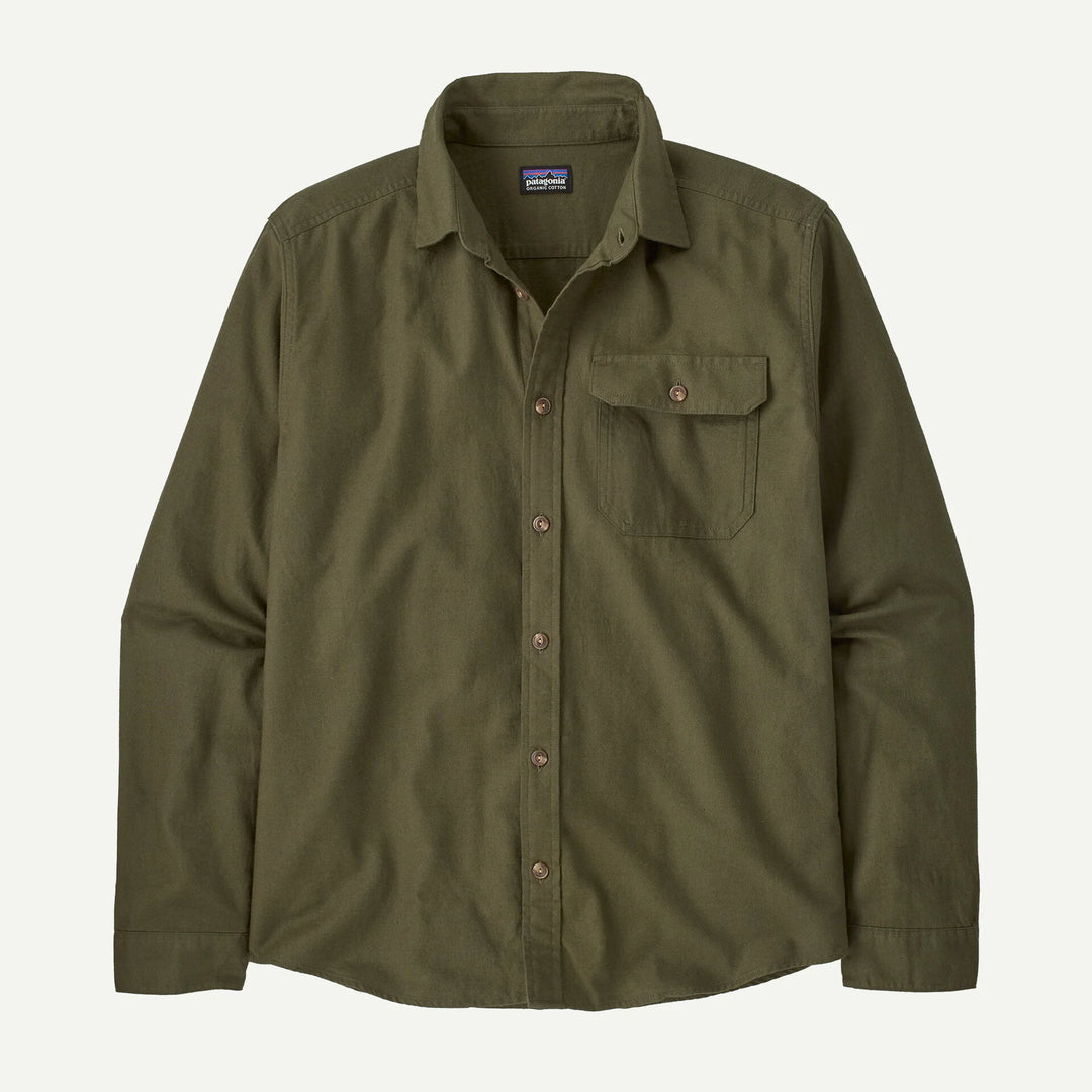 Patagonia Men's Long-Sleeved Lightweight Fjord Flannel Shirt: Basin Green