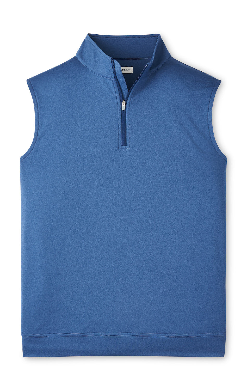 Peter Millar Galway Melange Performance Quarter-Zip Vest: Blue Haze