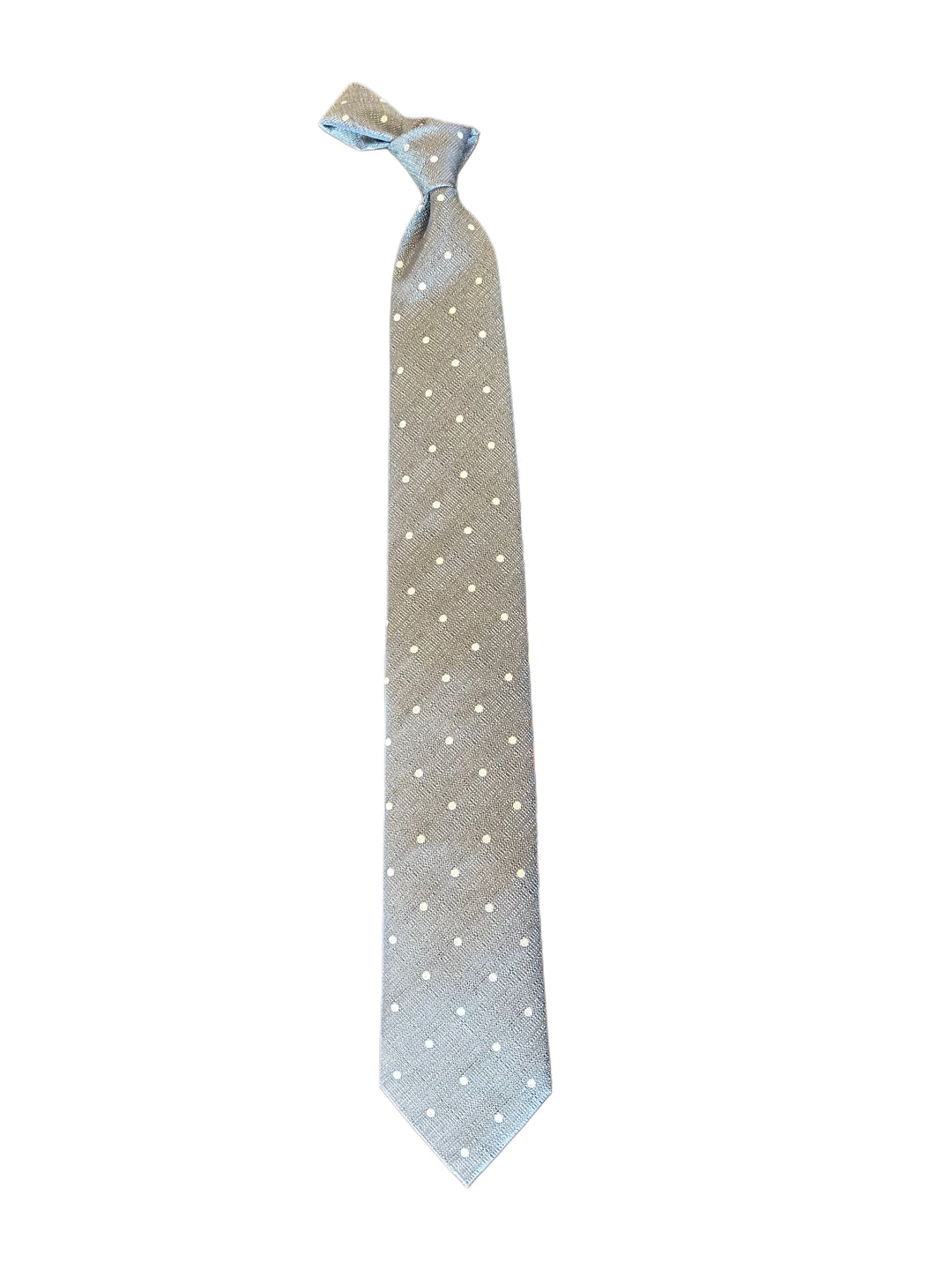 Seaward and Stearn Grey Blue Polka Dot Tie