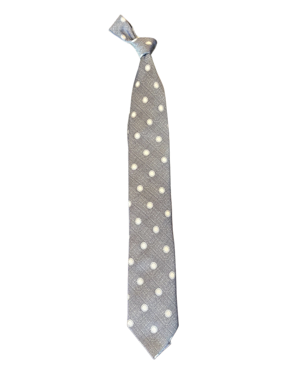 Seaward and Stearn Navy with Silver Polka Dots Tie