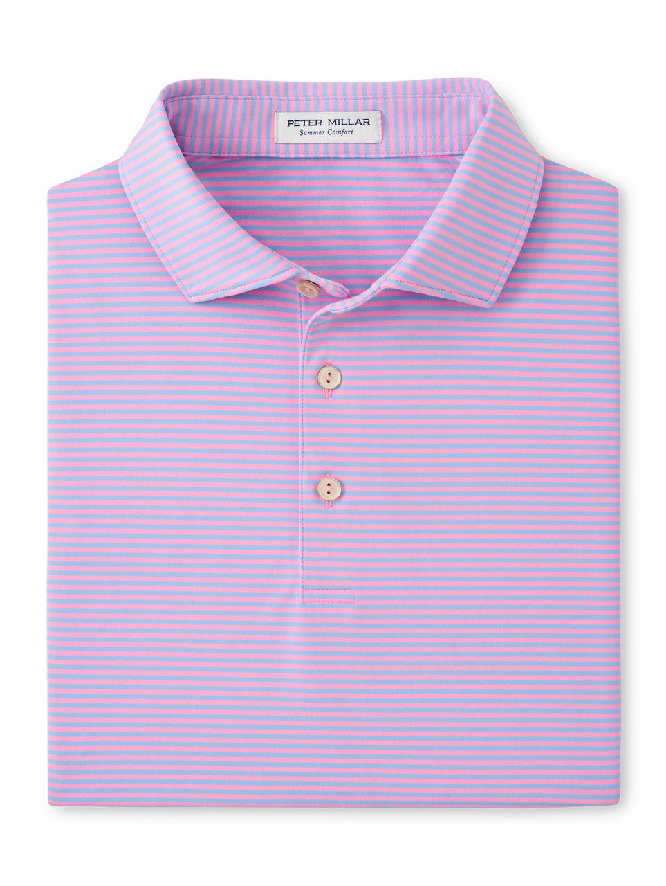 Peter Millar Hales Performance Jersey Polo: Pink Vale