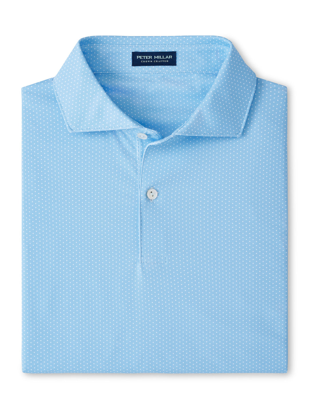 Peter Millar Crown Crafted Fermata Performance Jersey Polo: Blue Frost