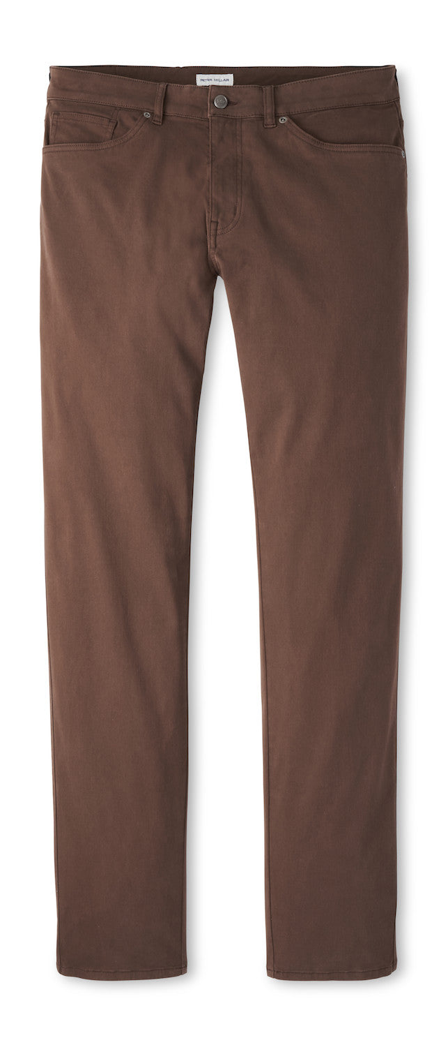 Peter Millar Signature Sateen Five-Pocket Pant: French Press