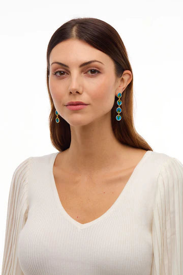 Brackish Multi Bezel Drop Earring: Norman Castle