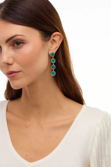 Brackish Multi Bezel Drop Earring: Norman Castle