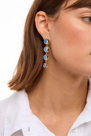 Brackish Multi Bezel Drop Earring: Carmichael Village