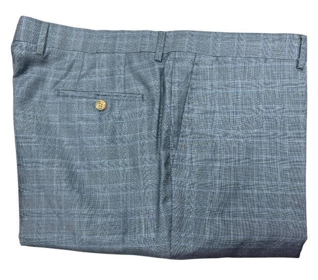 MaxDavoli by Maxman Blue Plaid Dress Pant