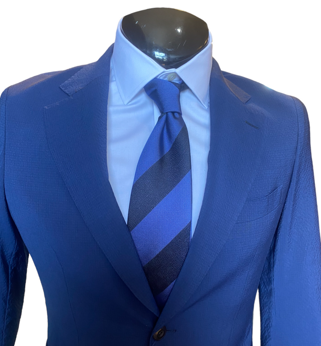MaxDavoli by Maxman Blue Stretch Blazer