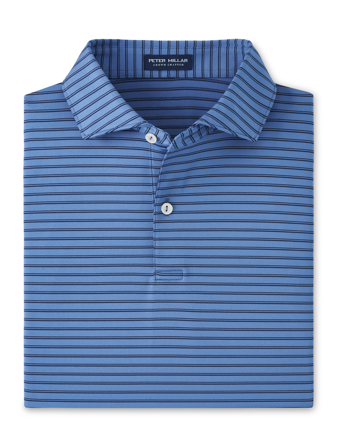 Peter Millar Crown Crafted Bridge Performance Jersey Polo: Lunar Blue