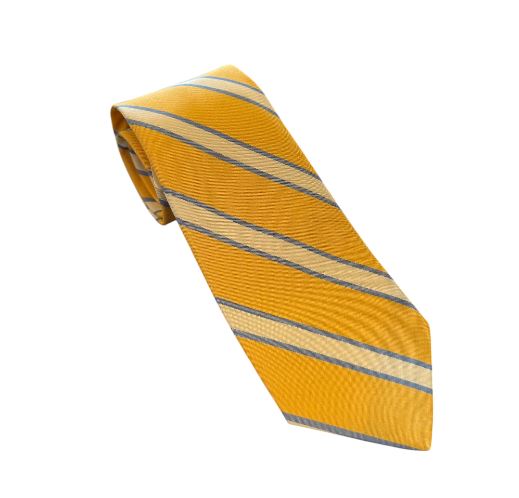 R Hanauer Brass Dudley Stripes Necktie