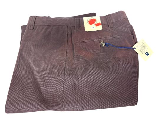 Charleston Khakis Washed Canvas Flat Front: Brown