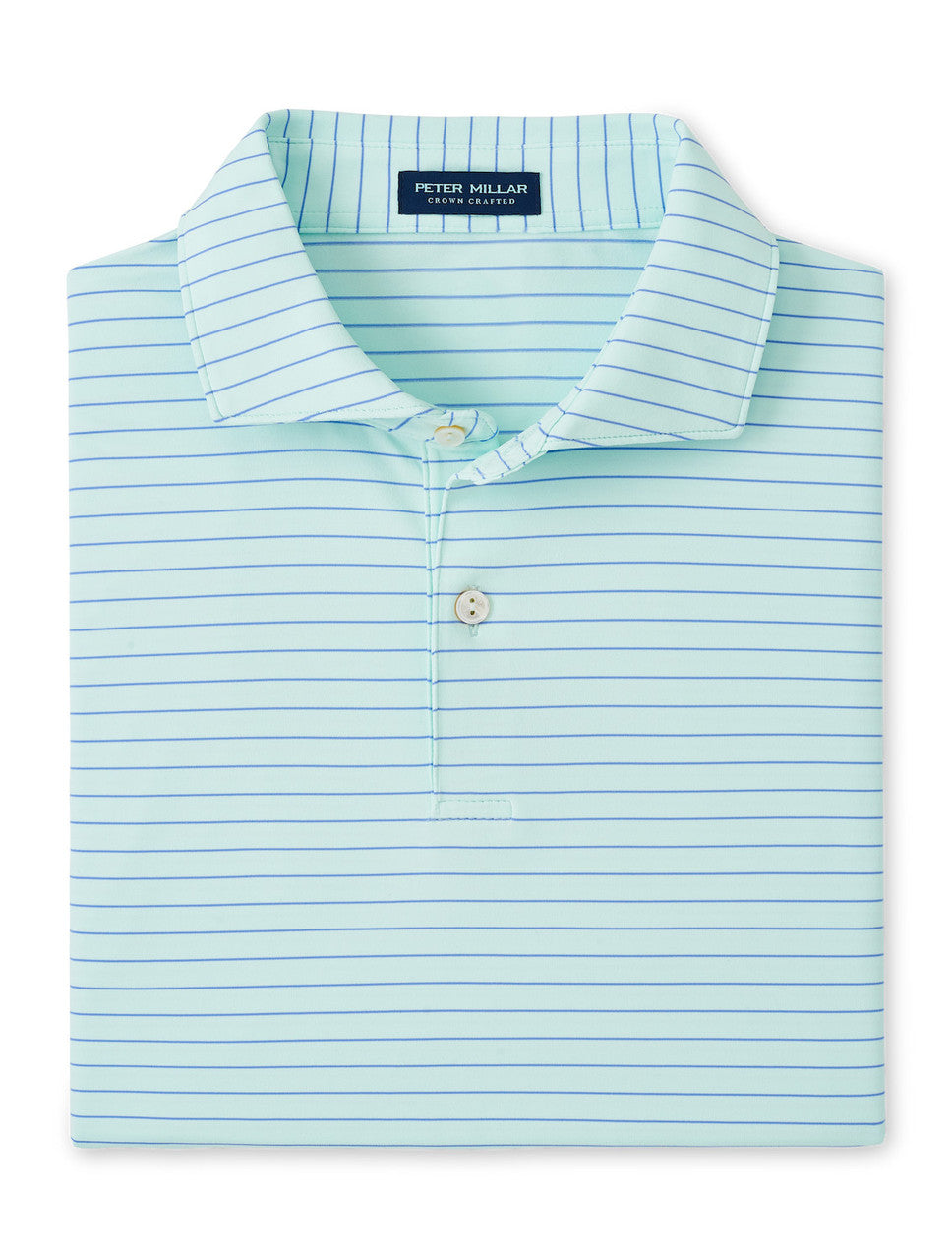 Peter Millar Crown Crafted Duet Performance Jersey Polo: Capri Breeze