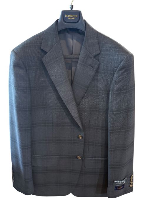 MaxDavoli by Maxman Charcoal Plaid Sportcoat