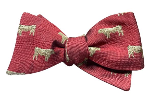 Craig Reagin Cow Bowtie: Dark Red