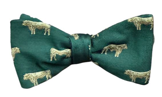 Craig Reagin Cow Bowtie: Dark Green