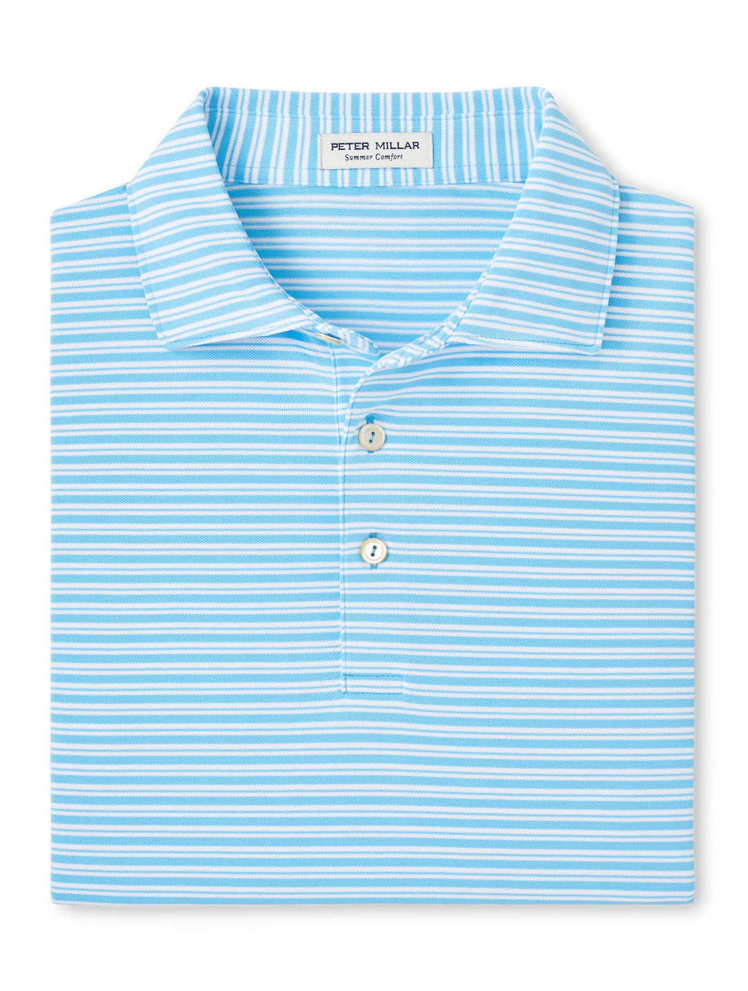 Peter Millar Dellroy Performance Mesh Polo: Maya Blue