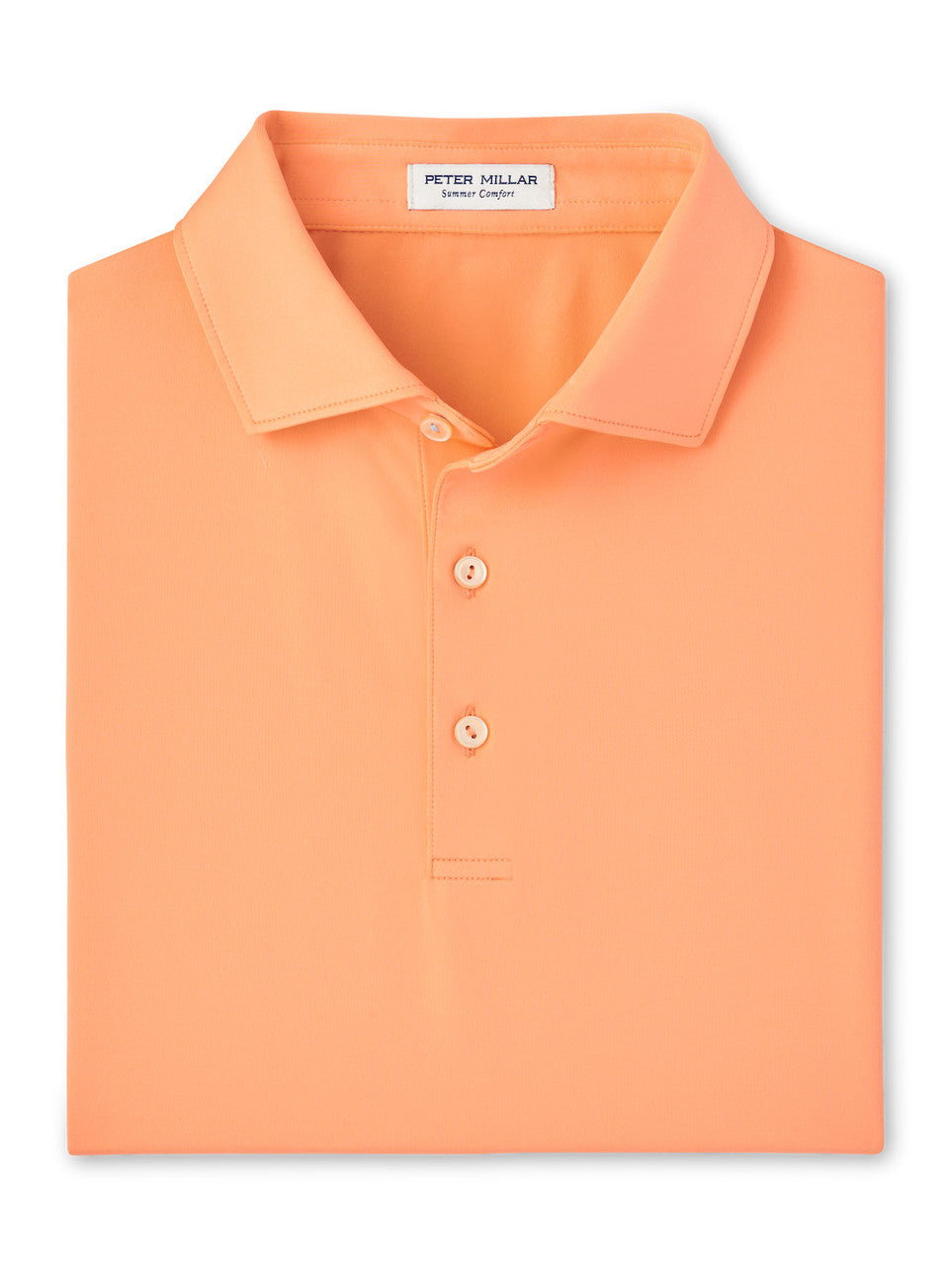 Peter Millar Solid Performance Jersey Polo: Papaya