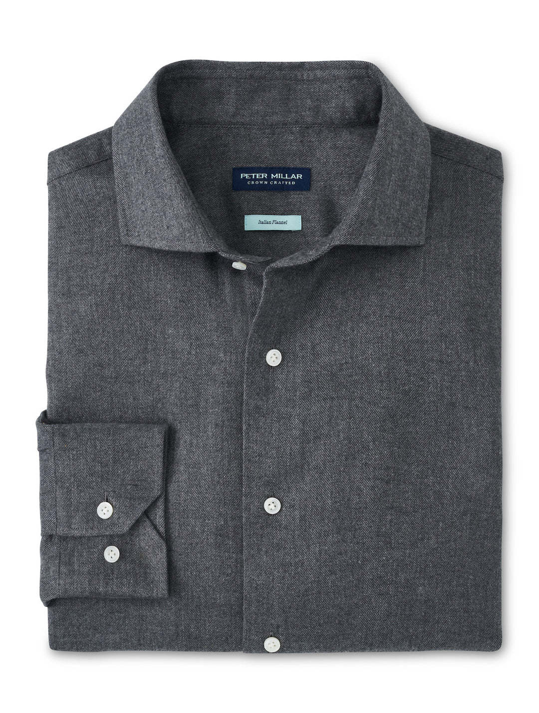 Peter Millar Brixen Italian Flannel Sport Shirt: Iridium