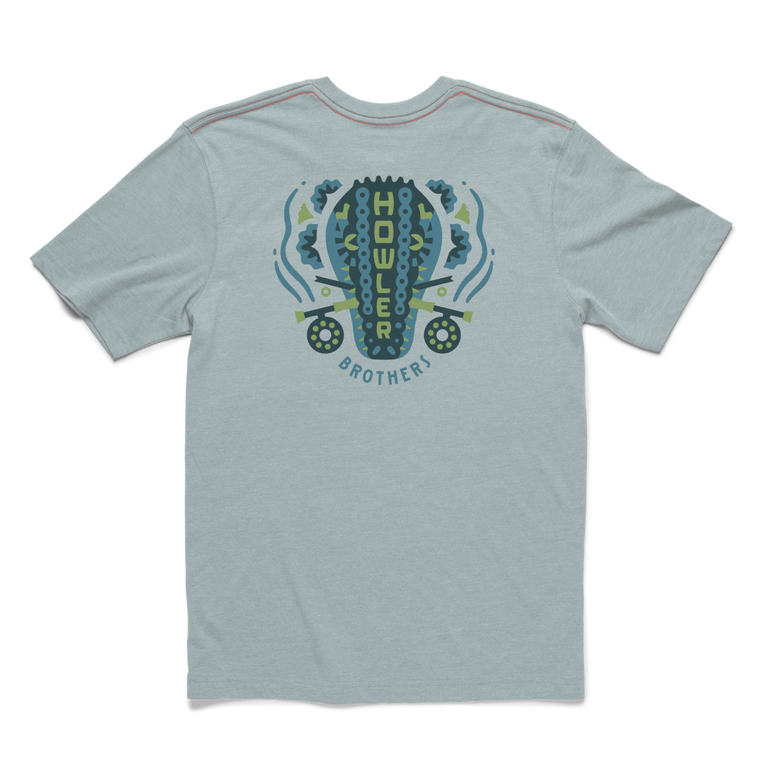 Howler Brothers Gator Chomp T-Shirt: Puritan Grey