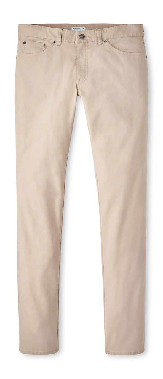 Peter Millar Crown Comfort Five-Pocket Pant: Khaki