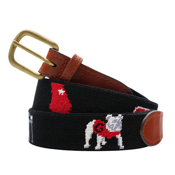 Smathers and Branson Georgia Needlepoint Life Belt: Black